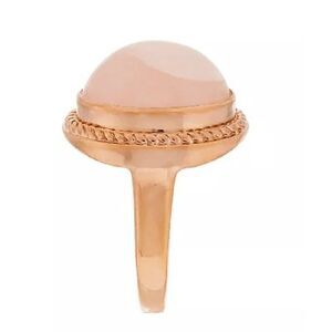 QVC Womens Size 7 Morganite Oval Cabochon Sterling 14K Ring Pink 5.50 CT TW New